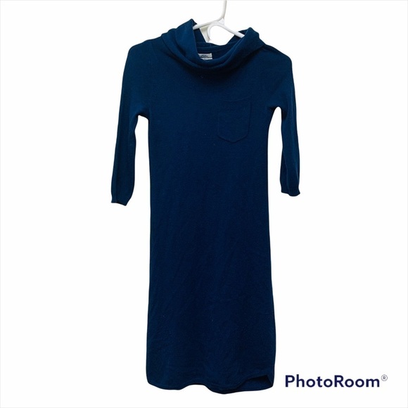 Wallace Navy BLue Cowl Neck Sweater Dress - Picture 1 of 11